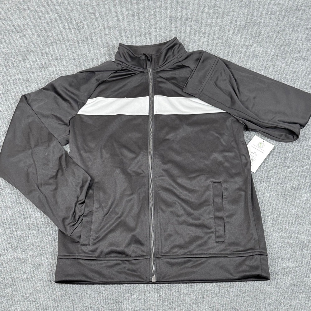 Athletic Works Youth XL 14-16 Black Full Zip Track Jacket Lightweight Activewear